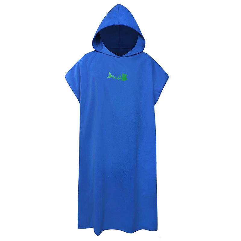 Microfiber Quick-dry Beach Towel Hooded Bathrobe for Swimming Adults