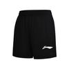 Li-Ning Breathable Lightweight Sports Elastic Mid-Waist Casual Shorts Women Shorts Black AAPU170-1