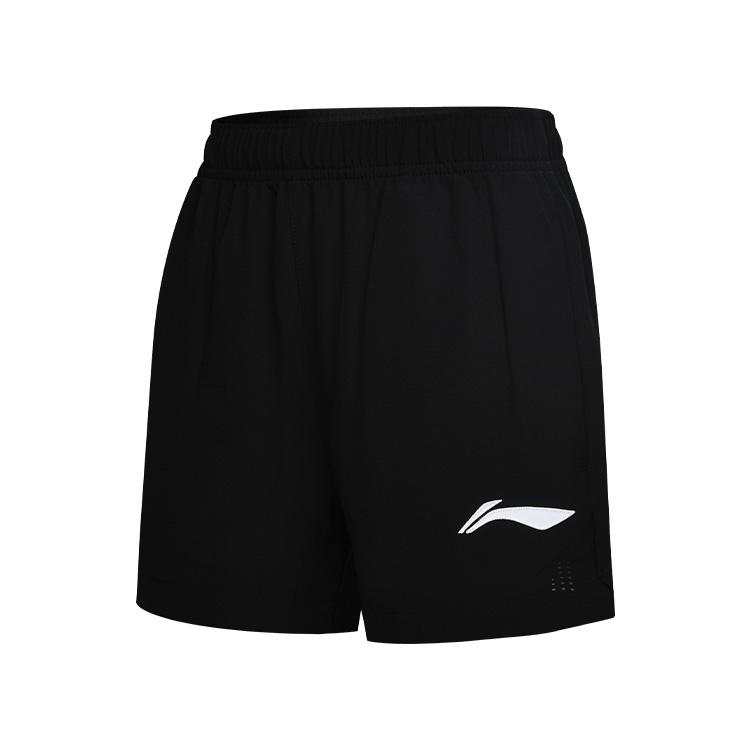 Li-Ning Breathable Lightweight Sports Elastic Mid-Waist Casual Shorts Women Shorts Black AAPU170-1