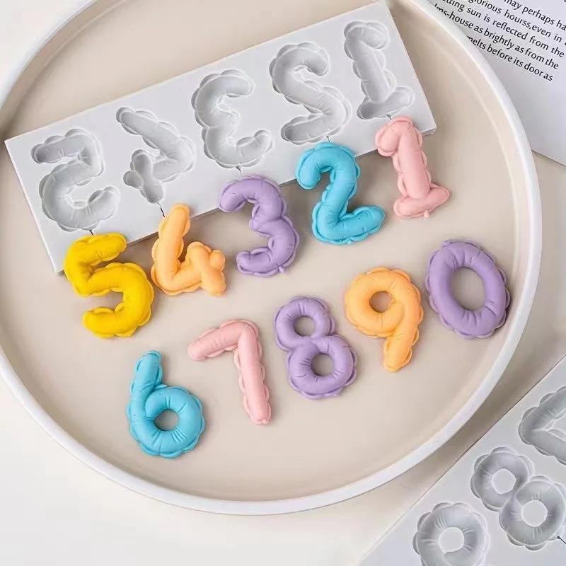 Zahlen Lutscher Silikonform DIY Fondant Kuchen Dekoration Werkzeuge Sugarcraft Schokolade Cupcake Backwerkzeug