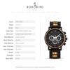 BOBO BIRD 2021 New Men's Wooden Analog Quartz Watch with Gift Box (Black)