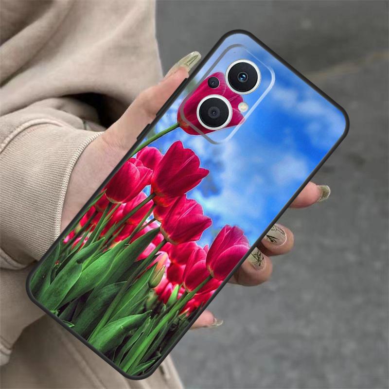 Tulips Flower Case For OPPO Reno 14 12 11 10 13 Pro 14F 13F 12F 11F 8 7 Lite OPPO Find X9 X8 X6 Pro Cover