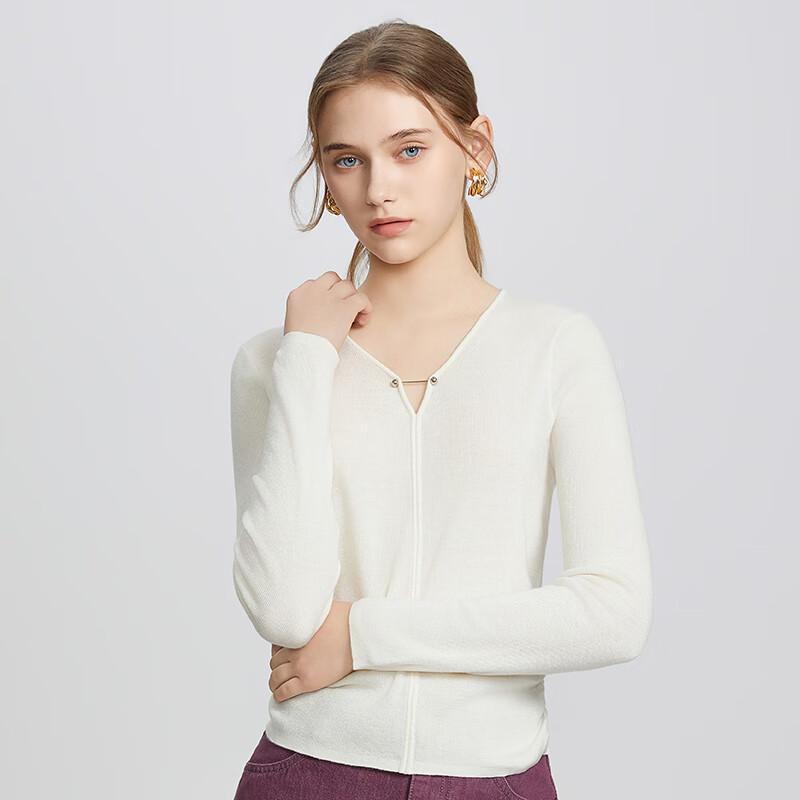 Women's Simple V-Neck Pullover Knit Sweater