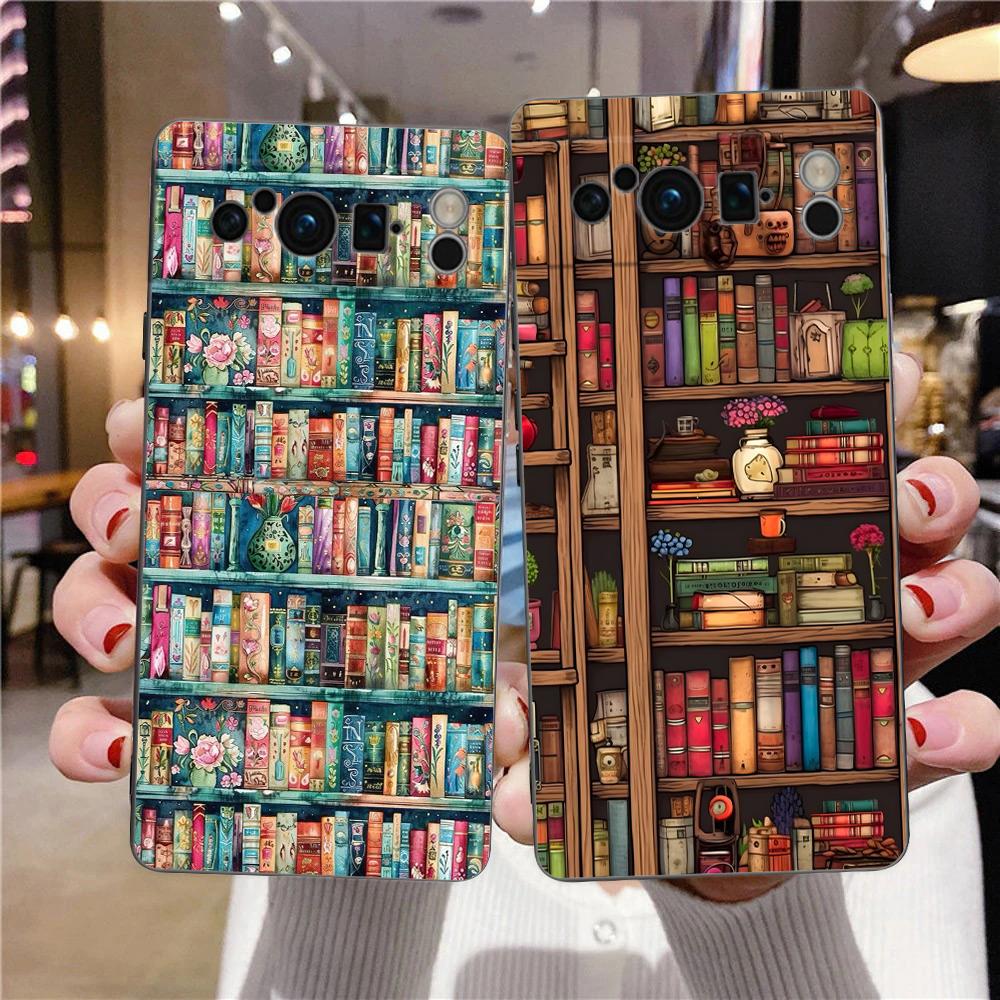 Luxury TPU Phone Case For Google Pixel 9 8 8A 7 7A 6 Pro XL 6A 5G Read Books Illustration Black Soft Back Cover