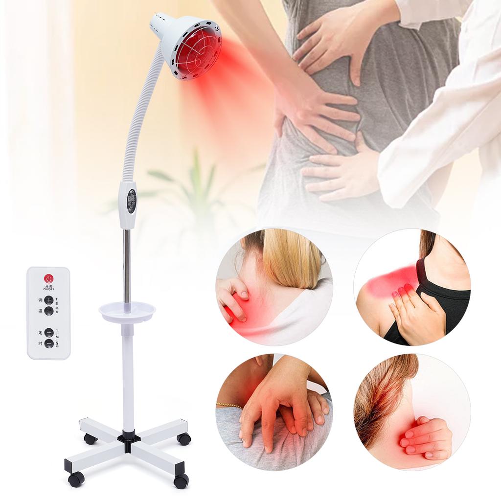 275W Near Infrared Lamp Red Light,with Flexible Arm and Remove Control Standing Lamp Adjustable Height Red Light Set