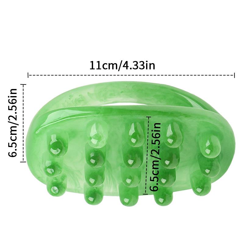 18 Beads Handheld Gua Sha Massage Roller Natural Resin Waist Neck Back Leg Body Meridian Scraping Spa Anti Cellulite Relaxation