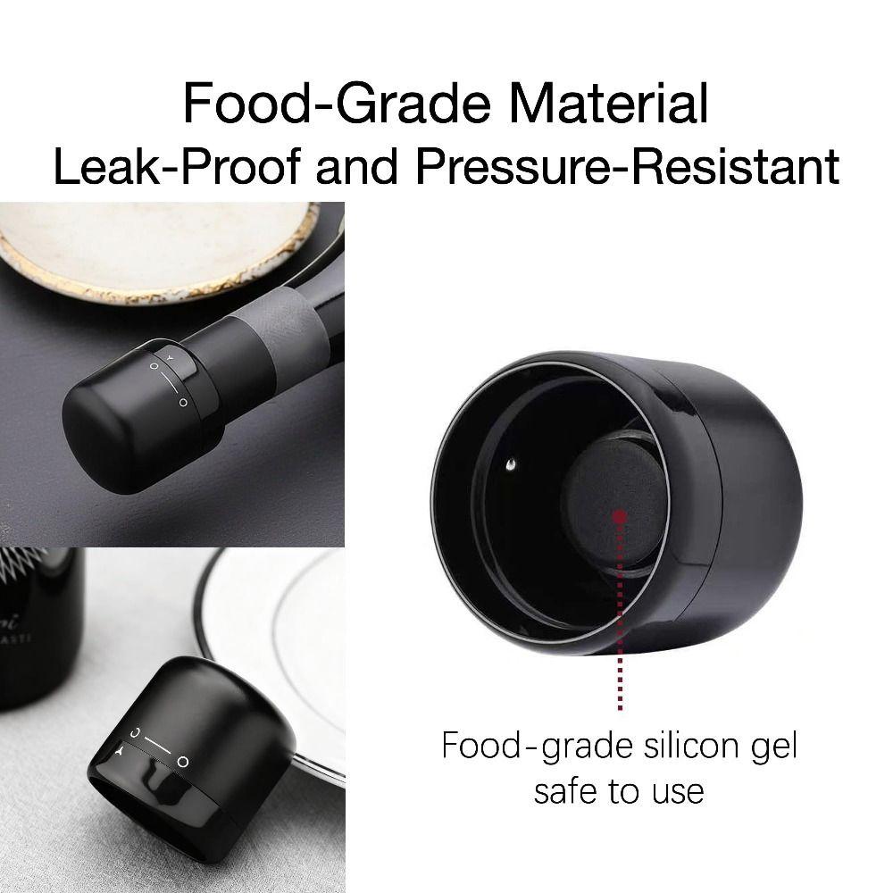 3Pcs Vacuum Champagne Bottle Stopper Leak Proof Sealed Bottle Stopper Wine Bottle Plug  Kitchen Use