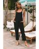 Azura Exchange Button Straps Pocketed Cropped Jumpsuit
