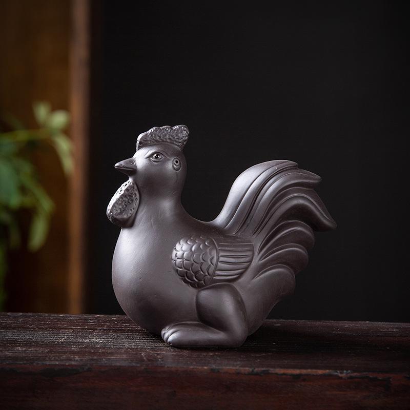 Purple Clay Zodiac Animal Horse Tea Pet Ornament – Cute, Creative Tea Table Dragon Mascot Decoration