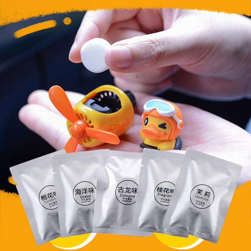 Car Fragrance Tablets Refillable Car Air Freshener Replacement Car Fragrance Tablets Five Scents Available Multifunctional Gift