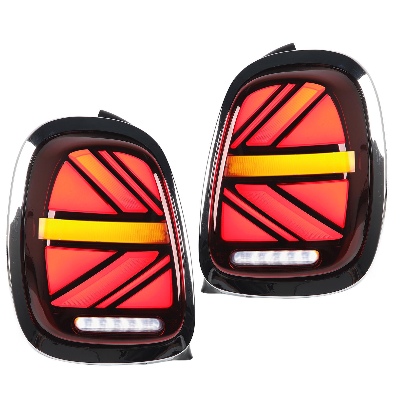 

1 Pair Full LED Tail Lights With Sequential Turn Signal Union Jack Taillights Replacement for Cooper F56 2014 to 2017