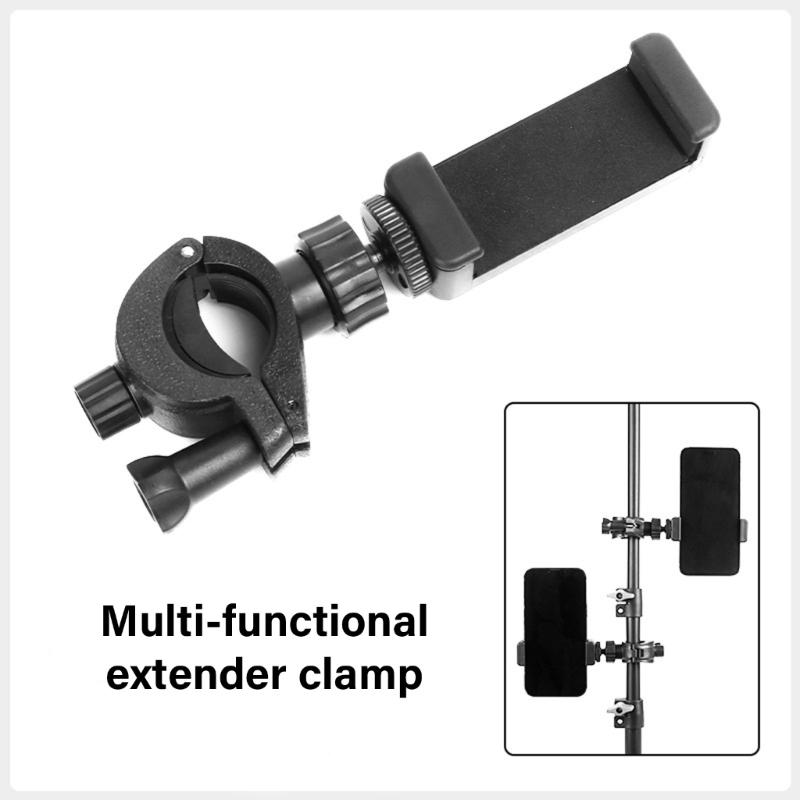 360 Rotating Phone Stand With Extendable Tripod Universal Clip Adjustable Height For Mobile Tablet Live Broadcast 3 Pack