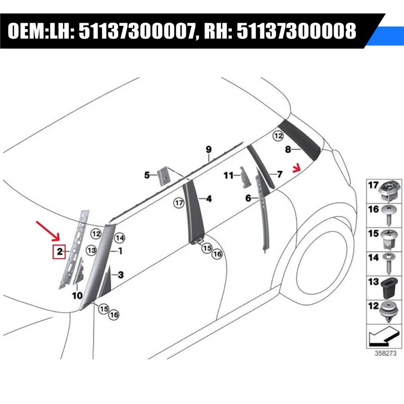ABLZ-A-Pillar Column Moulding Panel Inner Bezel Bracket A-Pillar Panel For MINI Cooper