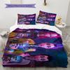 Roupa de Cama com Padrão de Caçadores de Demônios Kpop, Conjunto de Colcha Capa de Colcha Fronha Presente de Aniversário para Casa (1 capa de edredom + 2 fronhas, sem enchimento.)