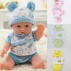 30cm Dukke klær kåpe Skift et dress Reborn baby tegneserie krystall supermyk stoffdukke sett genser dukketilbehør