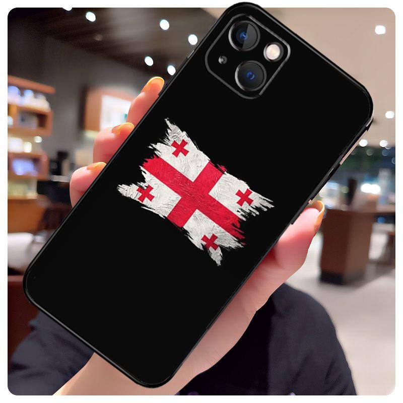 Georgia Grunge Flag Case For iPhone 11 14 12 13 Pro Max X XR XS Max 6S 7 8 Plus SE 2020 12 13 Mini Soft Cover