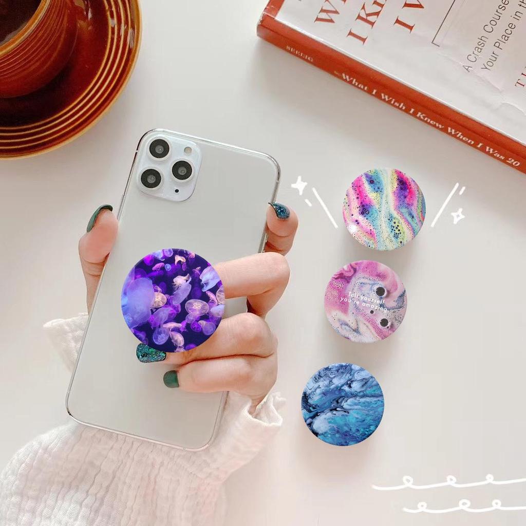 Artistic Quicksand Support Holders Supports For Mobile Tablets Retractable Finger Grip Holder