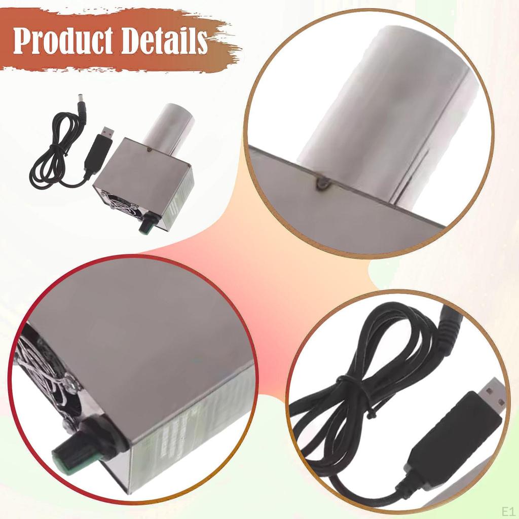 USB BBQ Fan Starter Compact Lightweight Multipurpose Air Blower for Outdoor Fireplace Camping