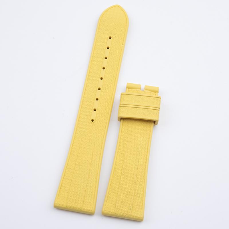 Imported Fluororubber Watchband Soft FKM Rubber Watch Band 20/22mm Wristband Folding Pin Buckle Fit For Patek Philippe Watchband