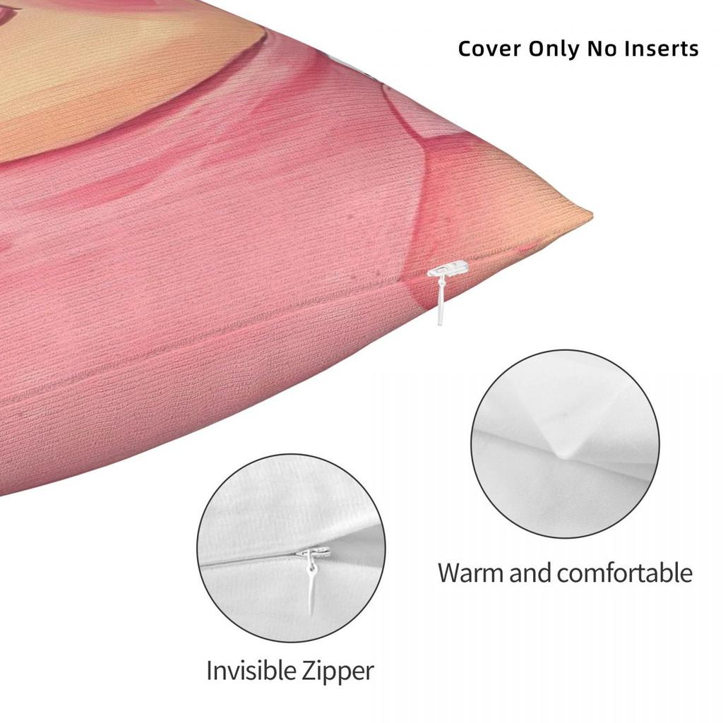 K-Kobito Zukan Peach Pillow Cover Fashion Pillow Case For Wedding Party Home Decor Cushion Cover Square Graphic Pillowcases Gift