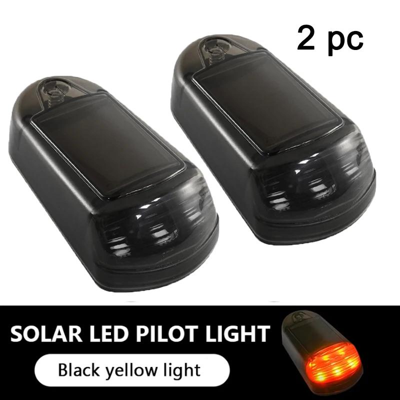 Solarbetriebenes Auto-Warnlicht Automatischer Sensor 7 Farben LED Stroboskoplicht Wasserdicht Kabellos Selbstklebend 4-Modus Signallampe