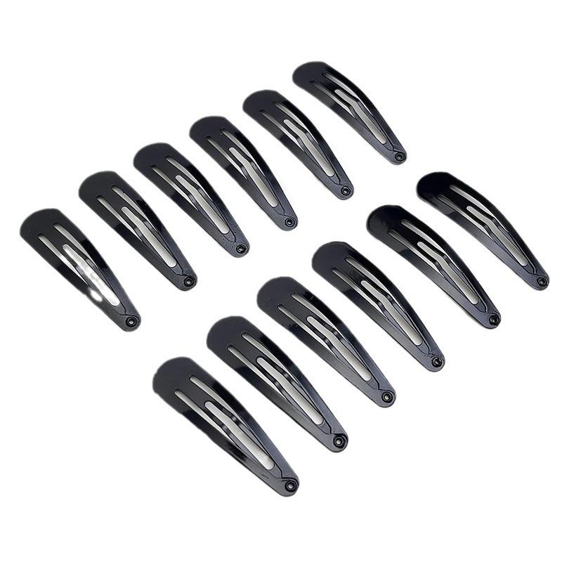 40 Pack Black Hair Clips 1.92 Inch Adults Children Hair Accessories Hair Tools Clip Decorative Women Metal Snap Barrettes