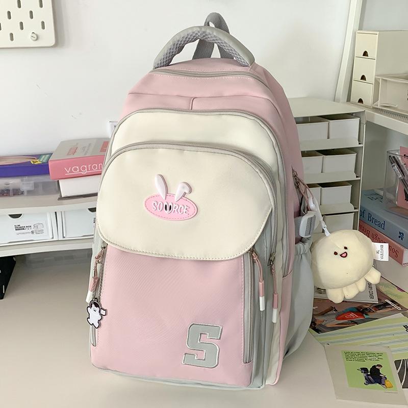 Children's schoolbags, elementary school students, girls, junior high school students, high school students, high-value contrasting colors