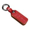 Key Case Honda Leather Smart Key Case Key Cover Stylish Dirt Slip Scratch Prevention Honda Keyless N-BOX N-ONE N-Wagon N-VAN (4 Buttons, Red)