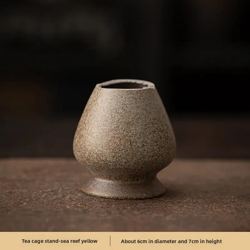 Japanese Bamboo Matcha Whisk Set - Zen Tea Ceremony Tools with Coarse Clay Whisk & Bowl, Traditional Gift for Tea Lovers