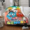1pc The Amazing World of Gumball Cozy Print Blanket Lightweight Warm Flannel Throw Blanket For Sofa, Bed, Living Room