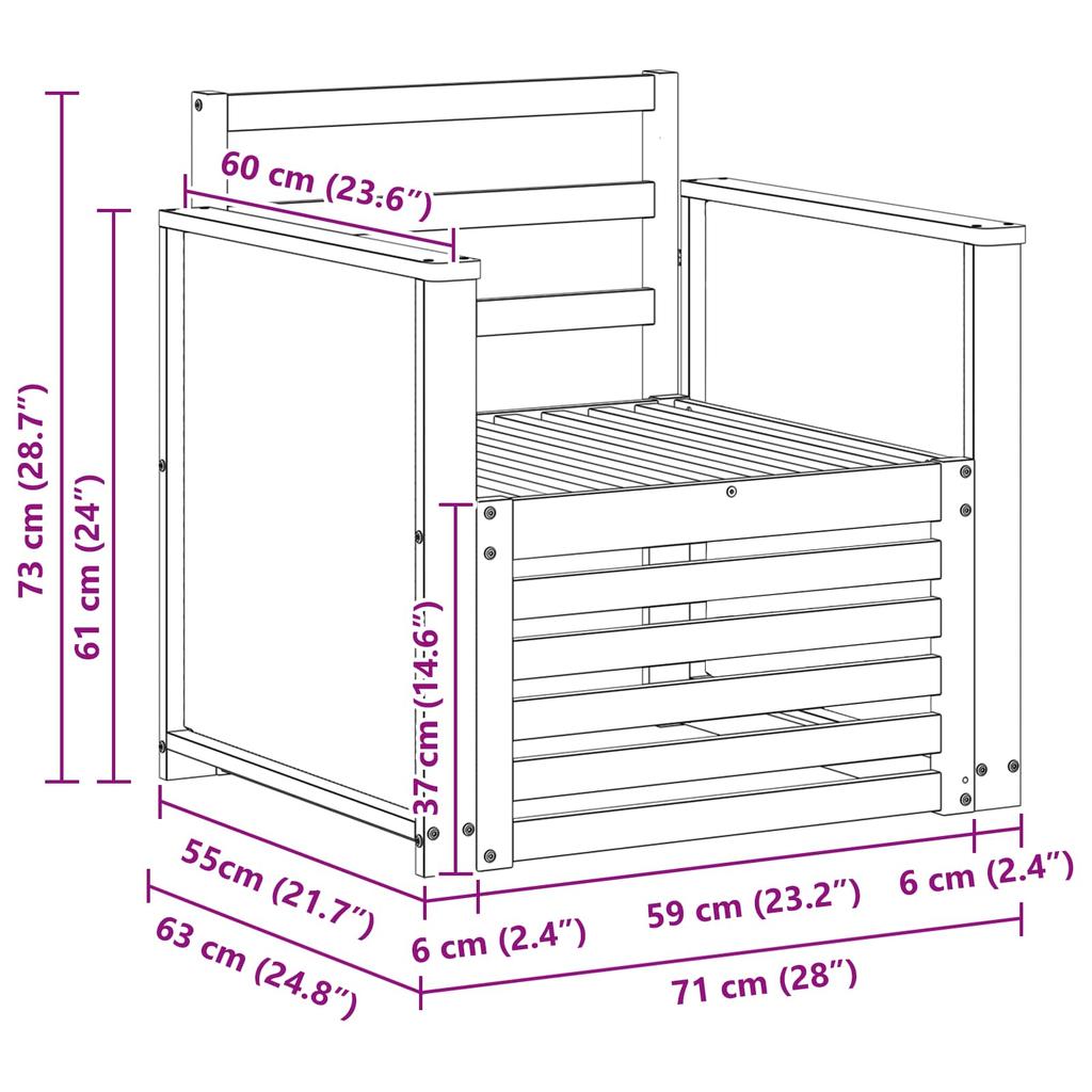 Outdoor Middle Sofa Natural