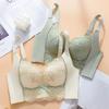 Adjustable Lingerie Women's Gathering Top Support Bra Anti-sagging Bra Cover Sexy Lace Thin Bra