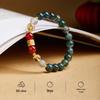 S925 Sterling Silver Yellow Tower Crystal & Red Agate Women's Bracelet – Exquisite High-End Design