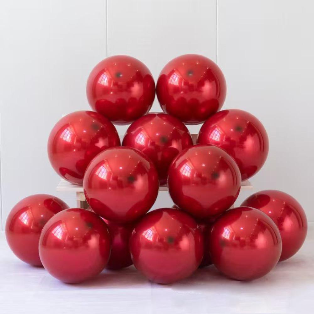 50/100Pcs Happy New Year Lucky Balloons Inflatable Holiday Ornaments New Year Balloon Double Layer New Year Decoration