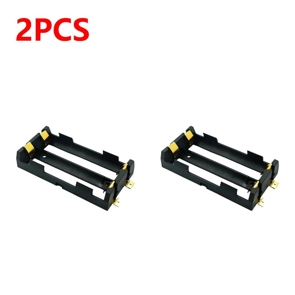 1-10pcs 18650 SMT Battery Holder 18650 SMD Battery Box With Bronze Pins Rechargeable Battery Holder Clip Storage Case Power Bank