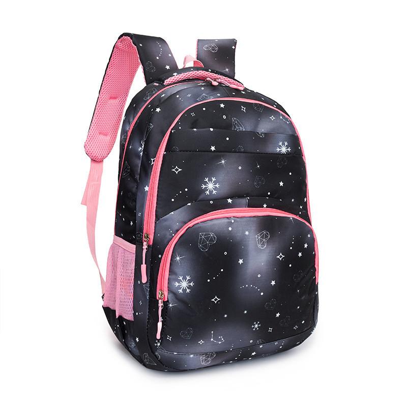 Starry Pattern Sky Student Backpack With Breathable Material For Boys And Girls