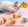 Self-Amusement Cat Teething Toy: Dopamine Cotton Rope Play Ball with Bell