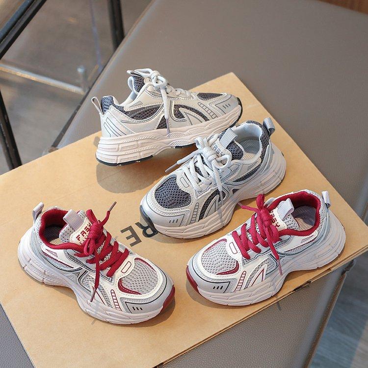 Children's dad shoes 2025 spring and autumn new girls soft-soled sports shoes boys lightweight breathable dad shoes medium and old children