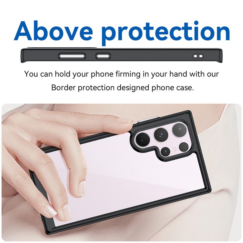 Shockproof Transparent TPU Case for Samsung Galaxy S24 Ultra S23 FE S22 Plus Protective Shockproof Full Protection Cover