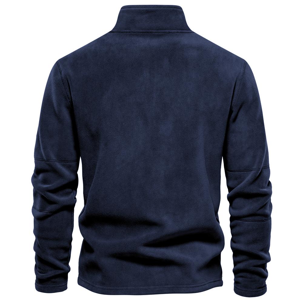 STORN Mens Thicken Warm Fleece Sweatshirt Jacket Quarter Zipper Mock Neck Pullover Men's Sweatshirt Soft Shell Mens Jacket