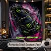 Wandteppich Monster Energy Benutzerdefinierter Name Text Personalisierter Wandbehang Teppich Heimwanddekoration