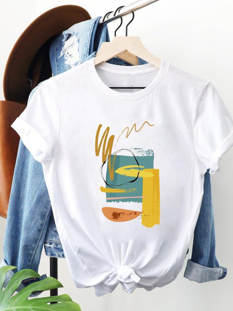 (Asian Size) Clothing T Shirt Women Fashion Tee Top Woman Print travel flower cute Female Short Sleeve Graphic T-shirts