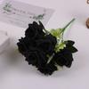 10pcs Simulation 7-head Corner Roses Bouquet Light Luxury Silk Pink Flowers Wedding Auditorium Decoration Rose Artificial Flower