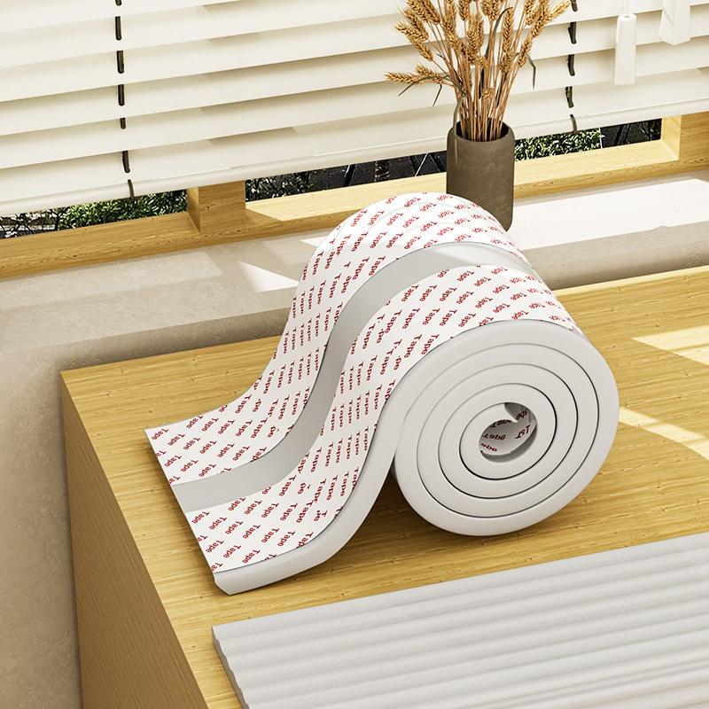 

1Pcs Self Adhesive 20X200Cm Wall Corner Protector Window Sill Desk Edge Guard Strip Kids Baby Safety Thickend Foam Bumper as the picture