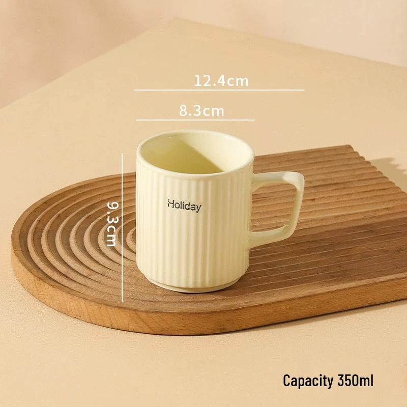 Nordic Ceramic Mug with Lid - Large Capacity Creative Tea Cup
