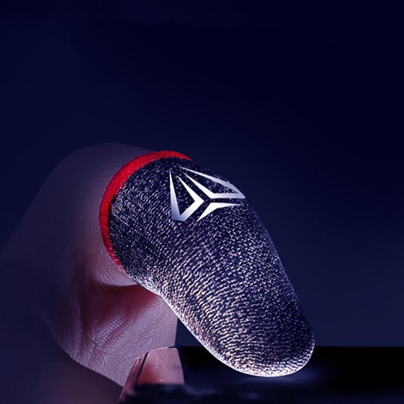 Telefon-Gaming-Fingerling für mobilen Controller Silberfaser Empfindlich Schweißabweisend Atmungsaktiv Fingerling für PUBG