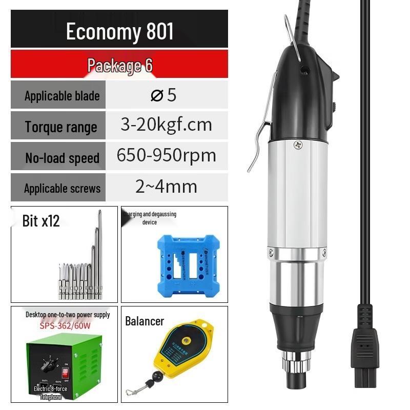 Taiyouqian 801 Direct-Plug Electric Screwdriver Set CN plug (adapter included)