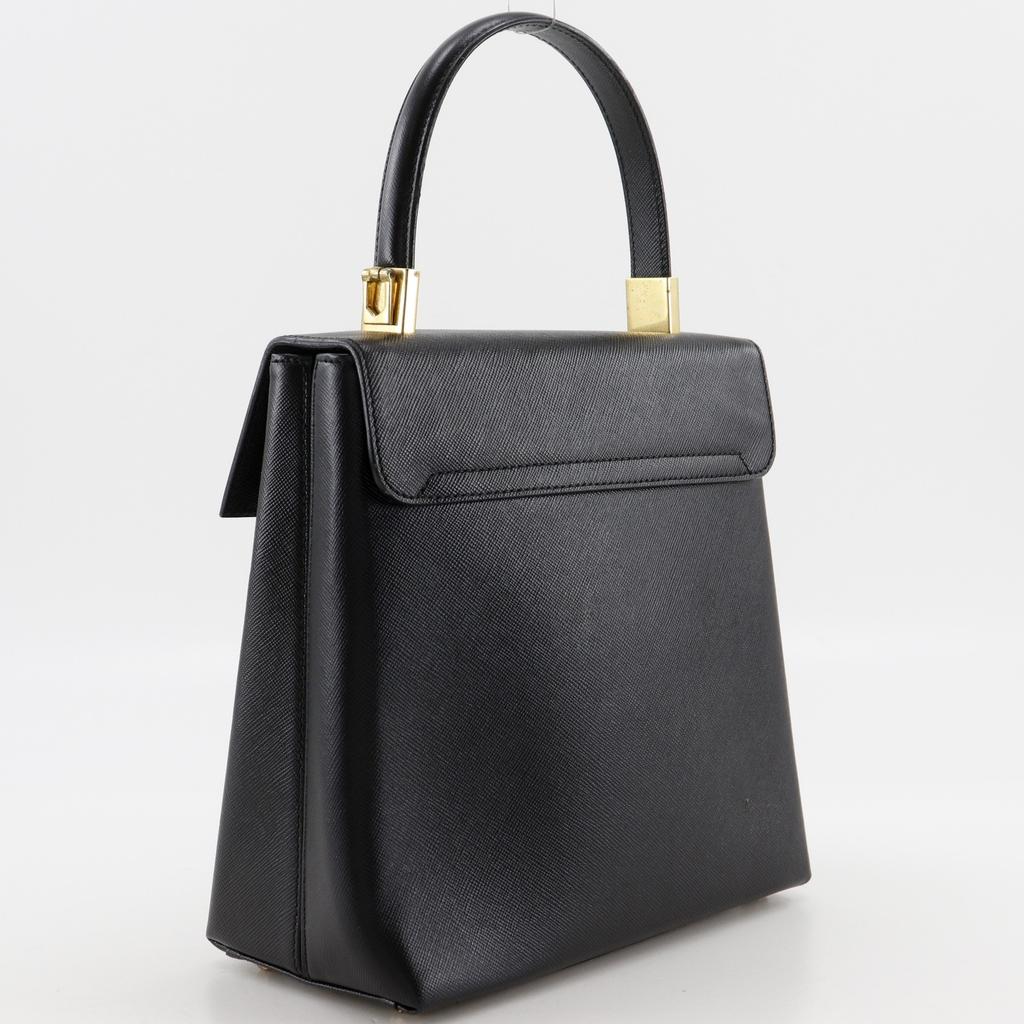 Salvatore Ferragamo Gancini Handbag AQ-21 0160 black leather Women Used