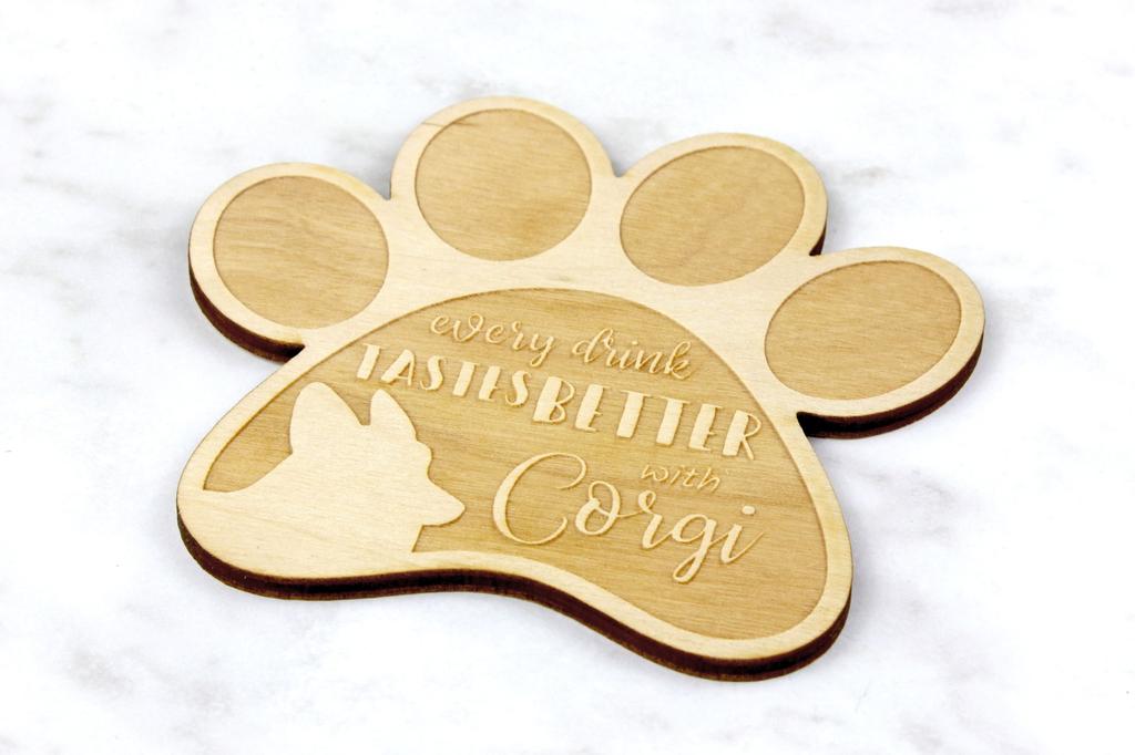 Welsh Corgi - Porta-copos, porta-copos gravado com cachorro, presente para amante de cães da marca Art-Dog