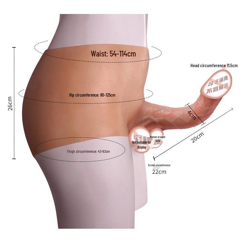 Long-Lasting Women's Wearable Realistic Silicone Dildo with Soft Flesh Insertable Pants